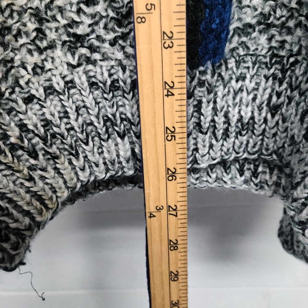 vintage 80s or 90s geometric knit sweater with cable and abstract patterns - Picture 5 of 7